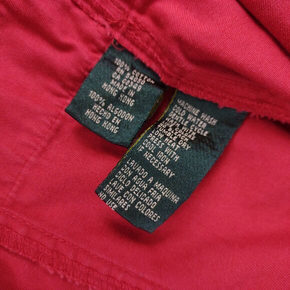Vtg L RALPH LAUREN Glen Canyon Women's PM Full Zip Red Denim Jean Jacket Y2K 90s - Picture 6 of 6